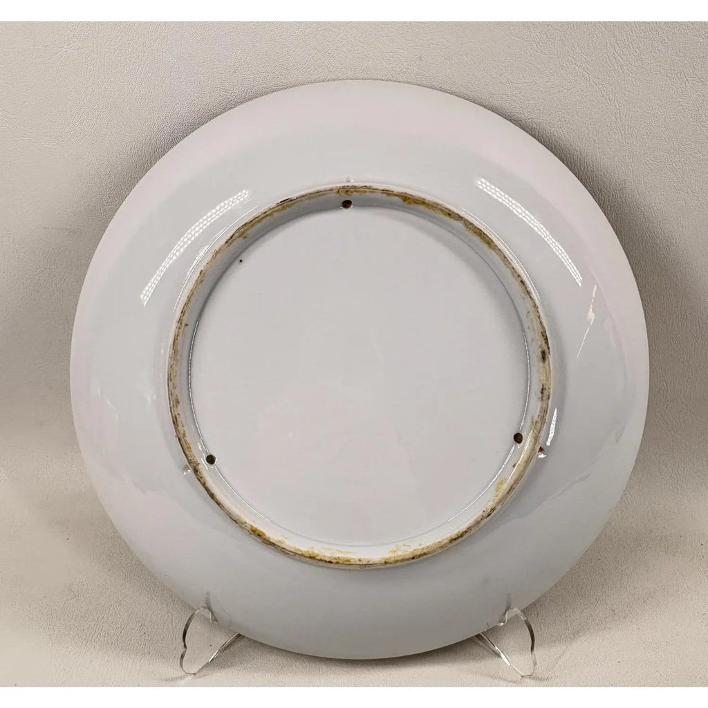 Vintage 11-Inch Japanese Imari Porcelain Charger – Hand-Painted Three-Medallion Bird & Peony