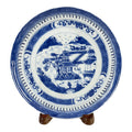 Antique 19th Century Chinese Nanking Export Porcelain Plate & Stand