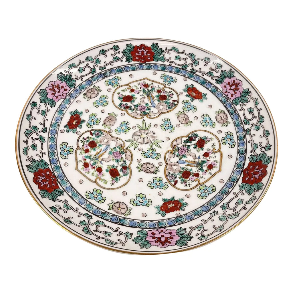 Vintage 11" Hand-Painted "Gold Imari" Japanese Porcelain Charger Plate