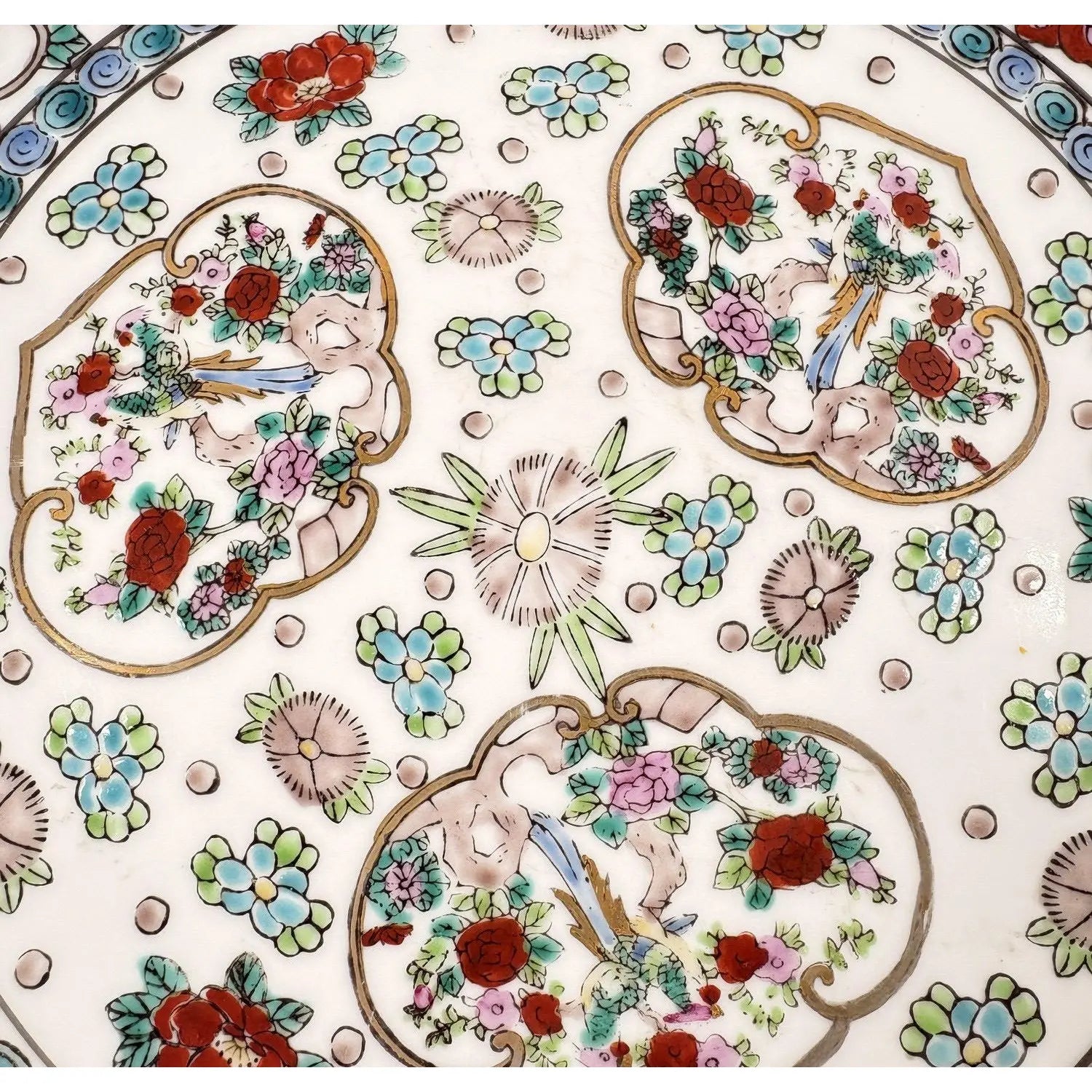 Vintage 11" Hand-Painted "Gold Imari" Japanese Porcelain Charger Plate