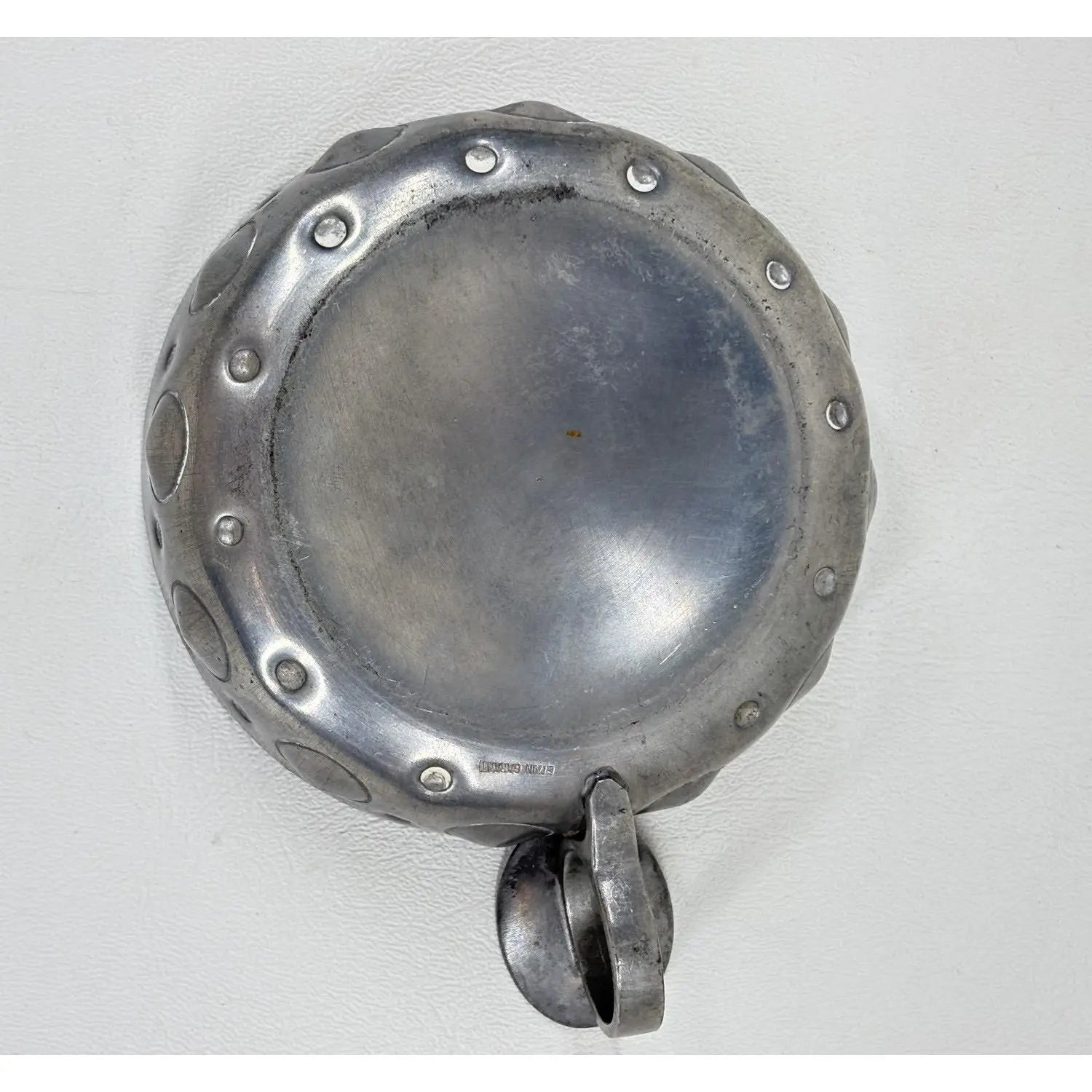 Vintage French "Etain Garanti" Hand-Hammered Pewter Tastevin