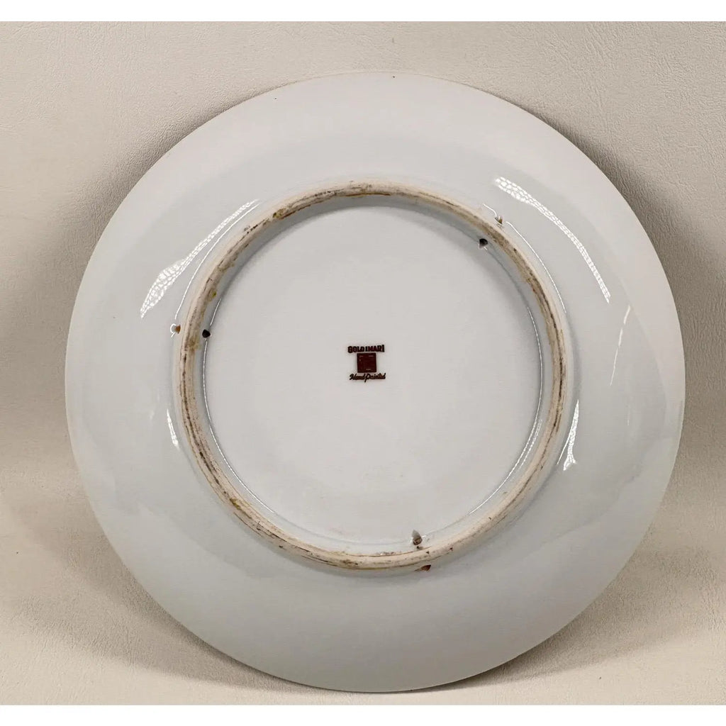 Vintage 11" Hand-Painted "Gold Imari" Japanese Porcelain Floral Charger