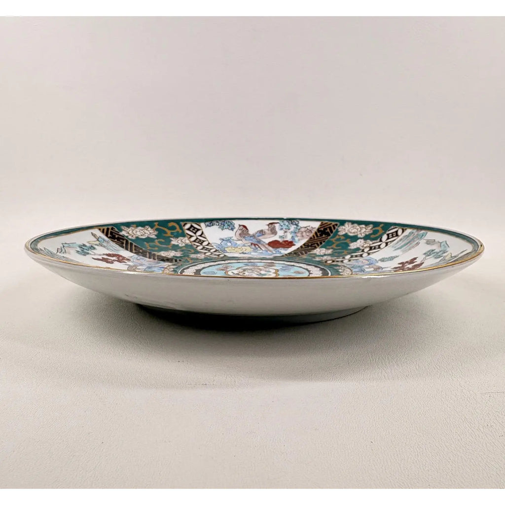 Vintage 11" Hand-Painted "Gold Imari" Japanese Porcelain Charger – Dragon & Landscapes