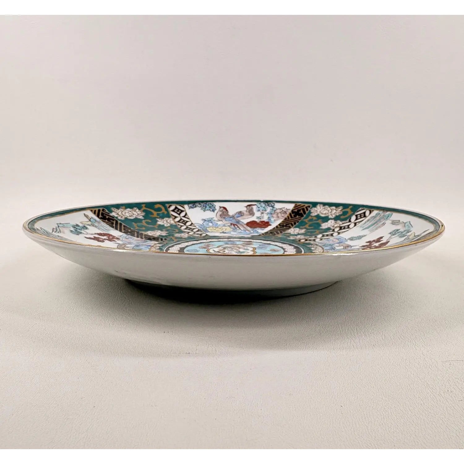 Vintage 11" Hand-Painted "Gold Imari" Japanese Porcelain Charger – Dragon & Landscapes