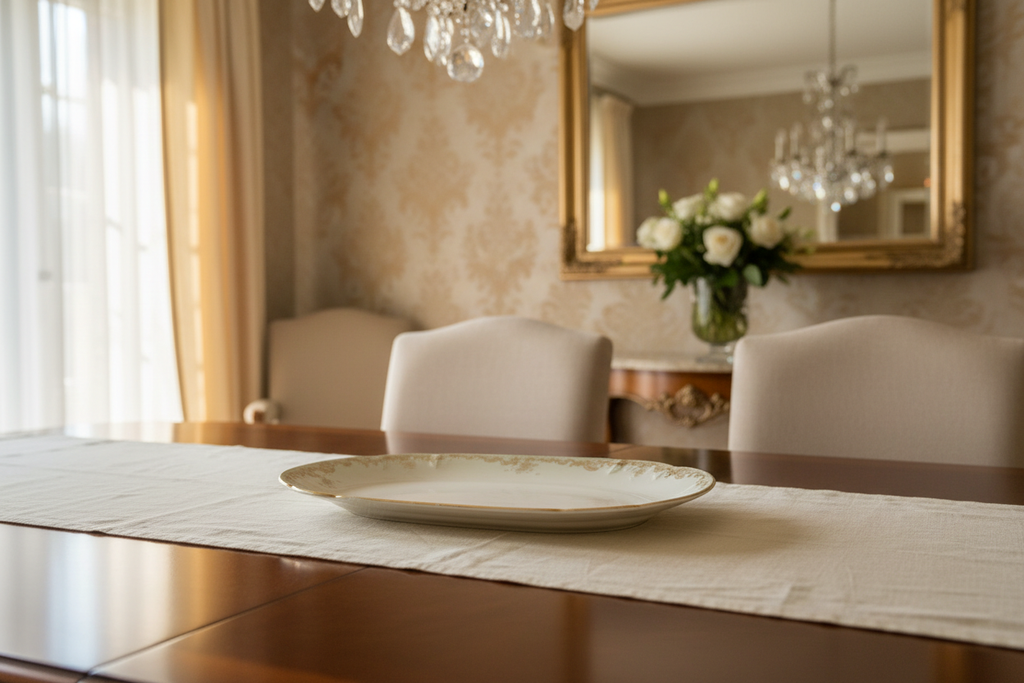 Antique Elite Works Limoges Grand Hostess Platter in Home Setting
