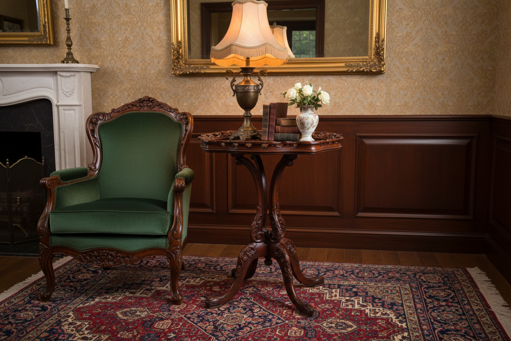 Antique Rococo Revival Mahogany Occasional Table