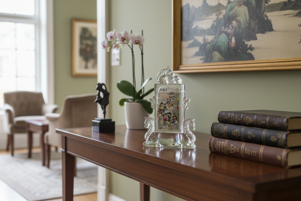 Chinese Snuff Bottle in Home Setting