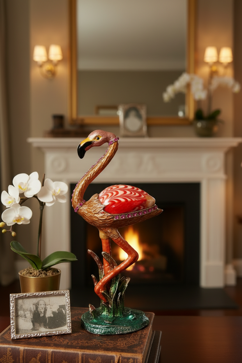 Fitz and Floyd Jeweled Flamingo Figurine - No Box