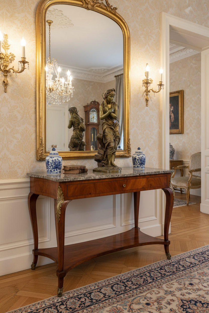 French Gilt Bronze - Au Clair de la Lune by Eutrope Bouret