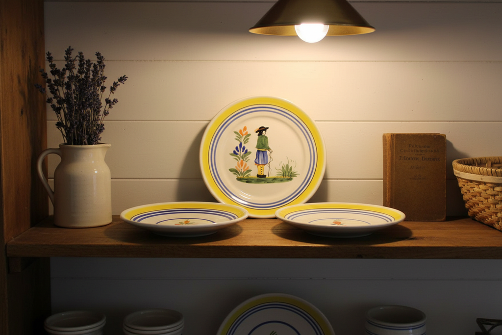 Henriot Quimper plates displayed in home