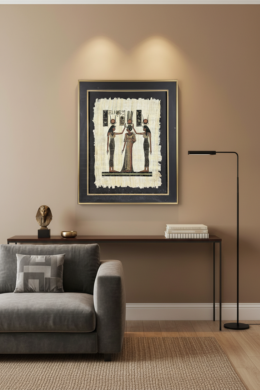 Nefertari papyrus exact product true to scale in home