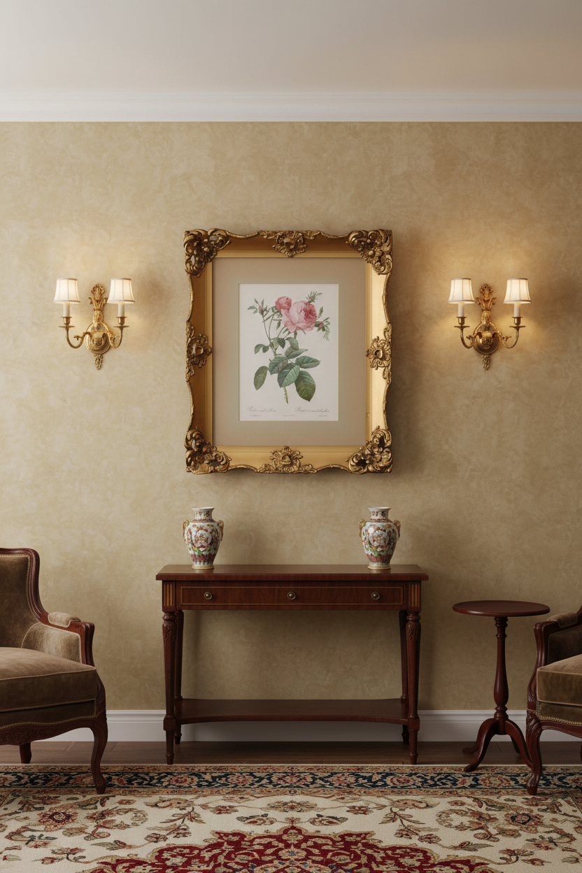Pierre-Joseph Redouté Rosa Centifolia Foliacea Print in Home