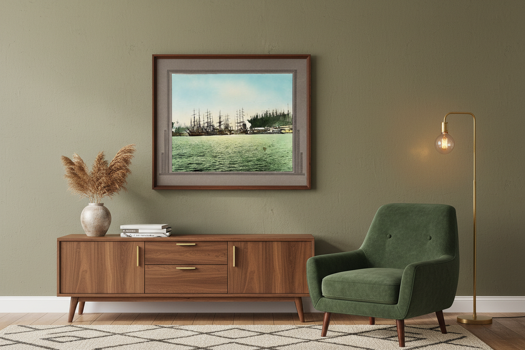 Port Blakely photograph to scale in home