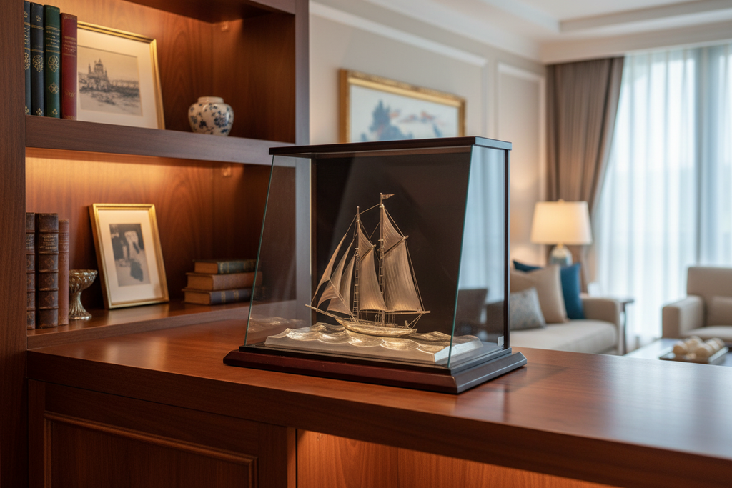 Seki Takehiko Silver Yacht in Home Setting