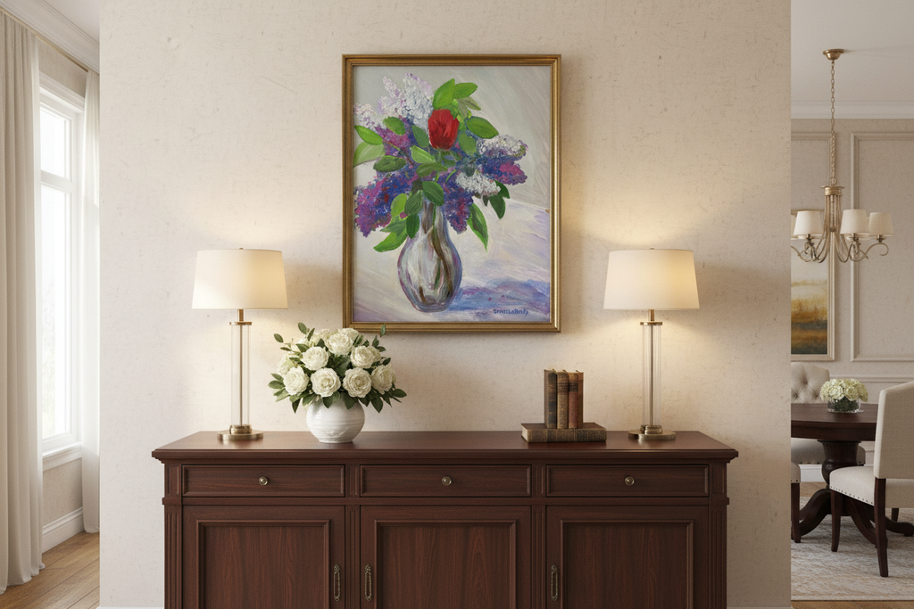 Steve LeBailly Floral Still Life in Home Setting