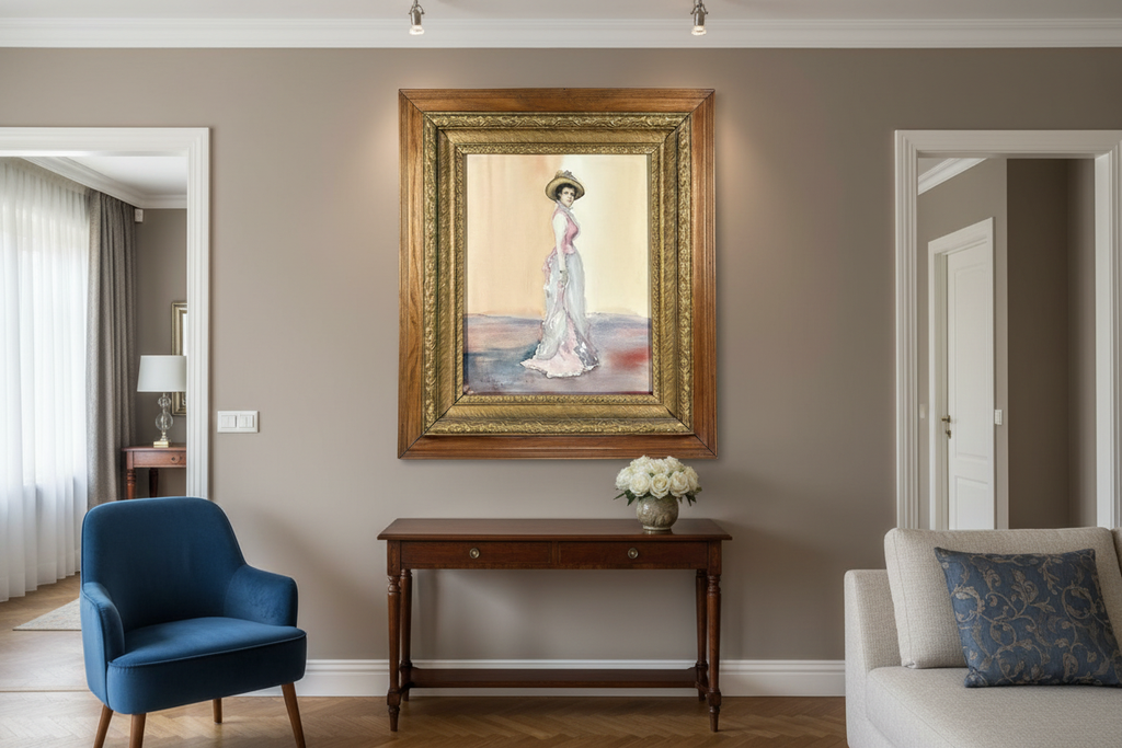 Steve LeBailly Watercolor After Whistler in Home Setting