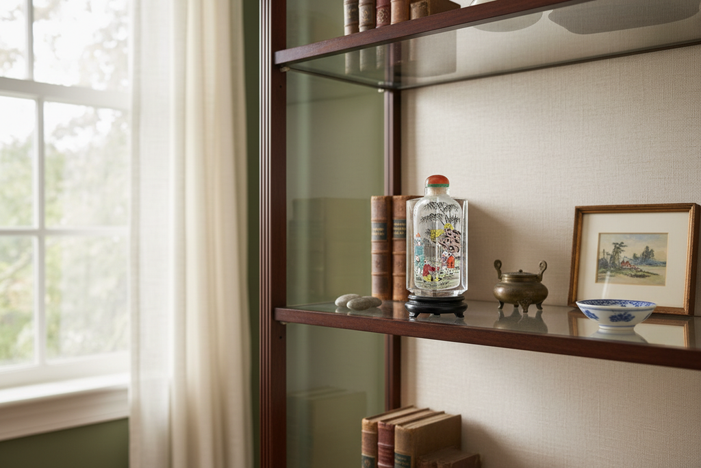 Triangular Snuff Bottle in Home Setting