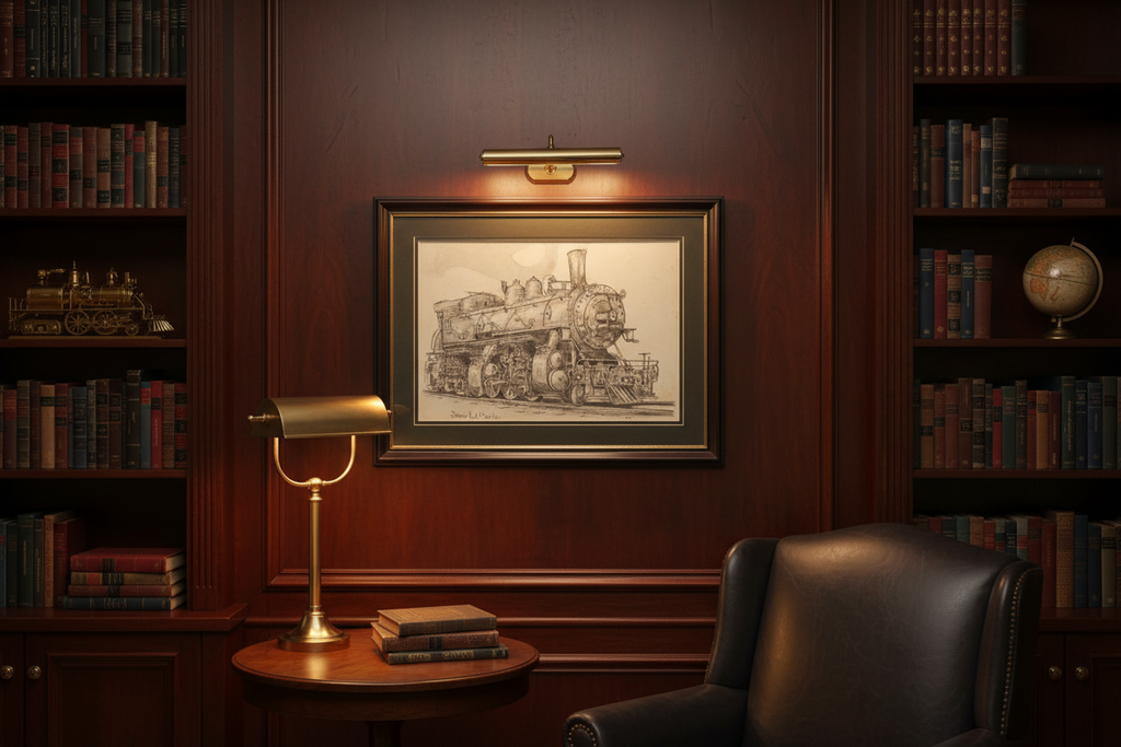 Union Pacific #490 Graphite Illustration in Home