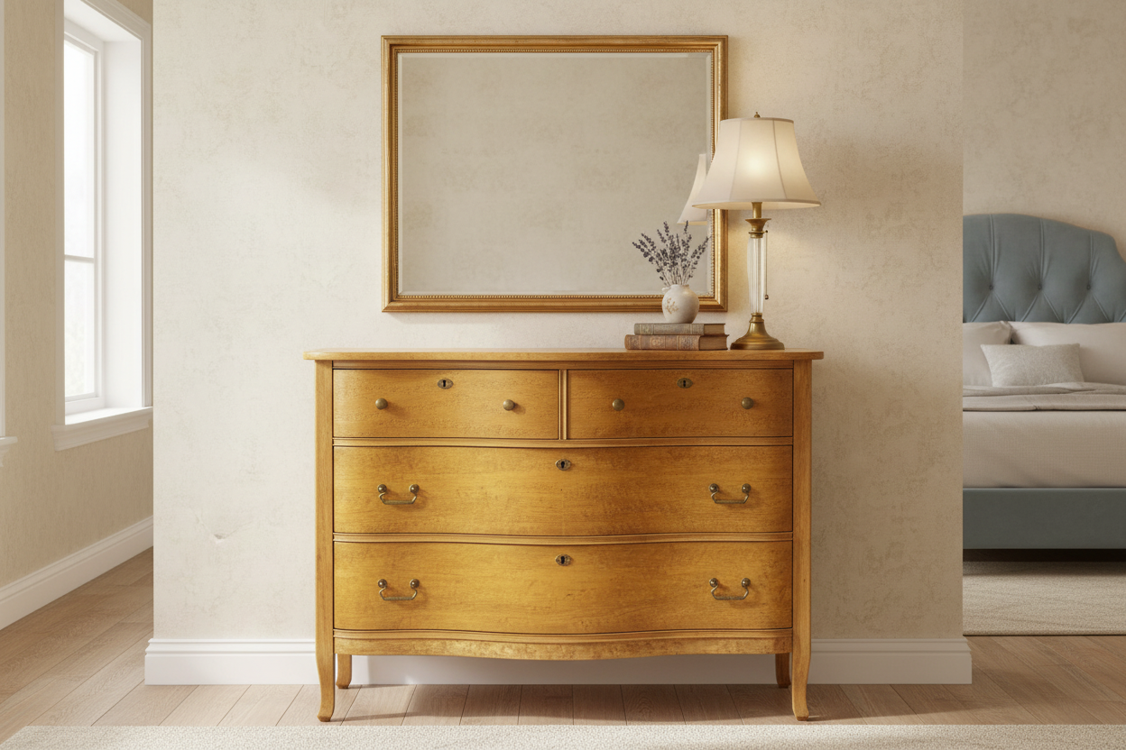 Victorian Chest in Bedroom Setting