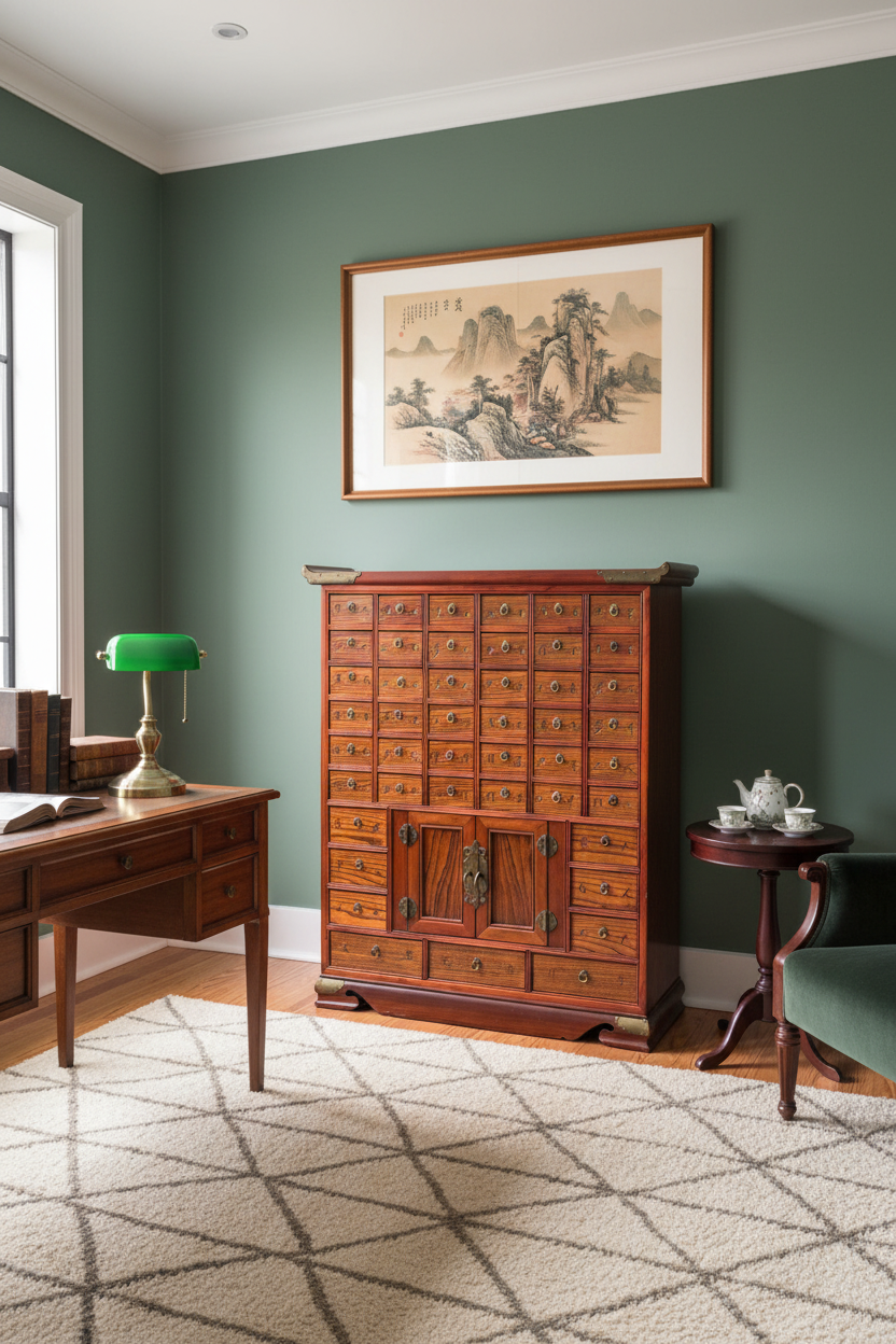 Vintage Chinese Apothecary Cabinet - Authentic Style