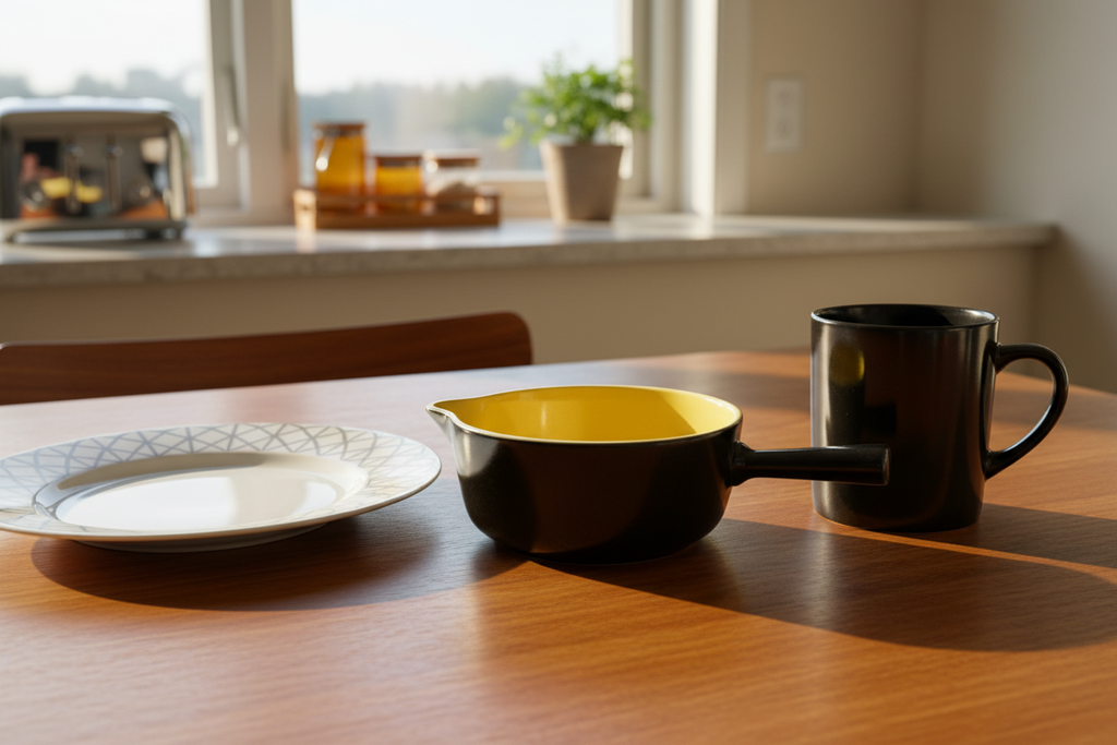 Vintage Villeroy & Boch Biarritz Ramekin in Kitchen Setting with Scale Reference