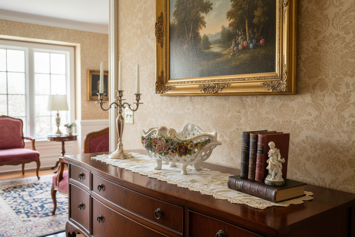 Von Schierholz Porcelain Console Bowl in Home Setting